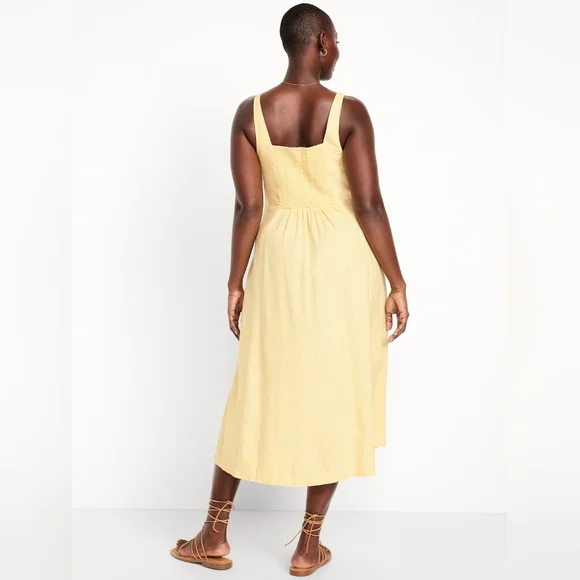 Old Navy butter Yellow Midi Dress - Picture 5 of 7